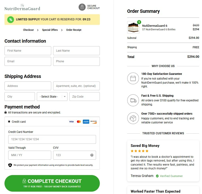 Secure Checkout Form